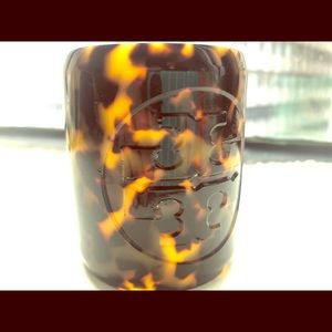Like new Tory Burch tortoise resin cuff bracelet